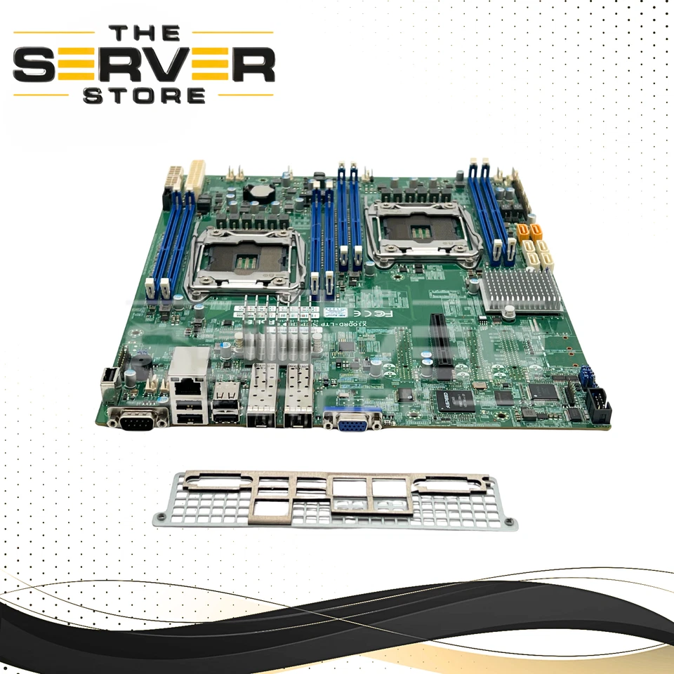 Placa madre de servidor Supermicro E-ATX Dual Xeon E5 Socket R3 DDR4 10GbE X10DRD-LTP Foto 2 de 3