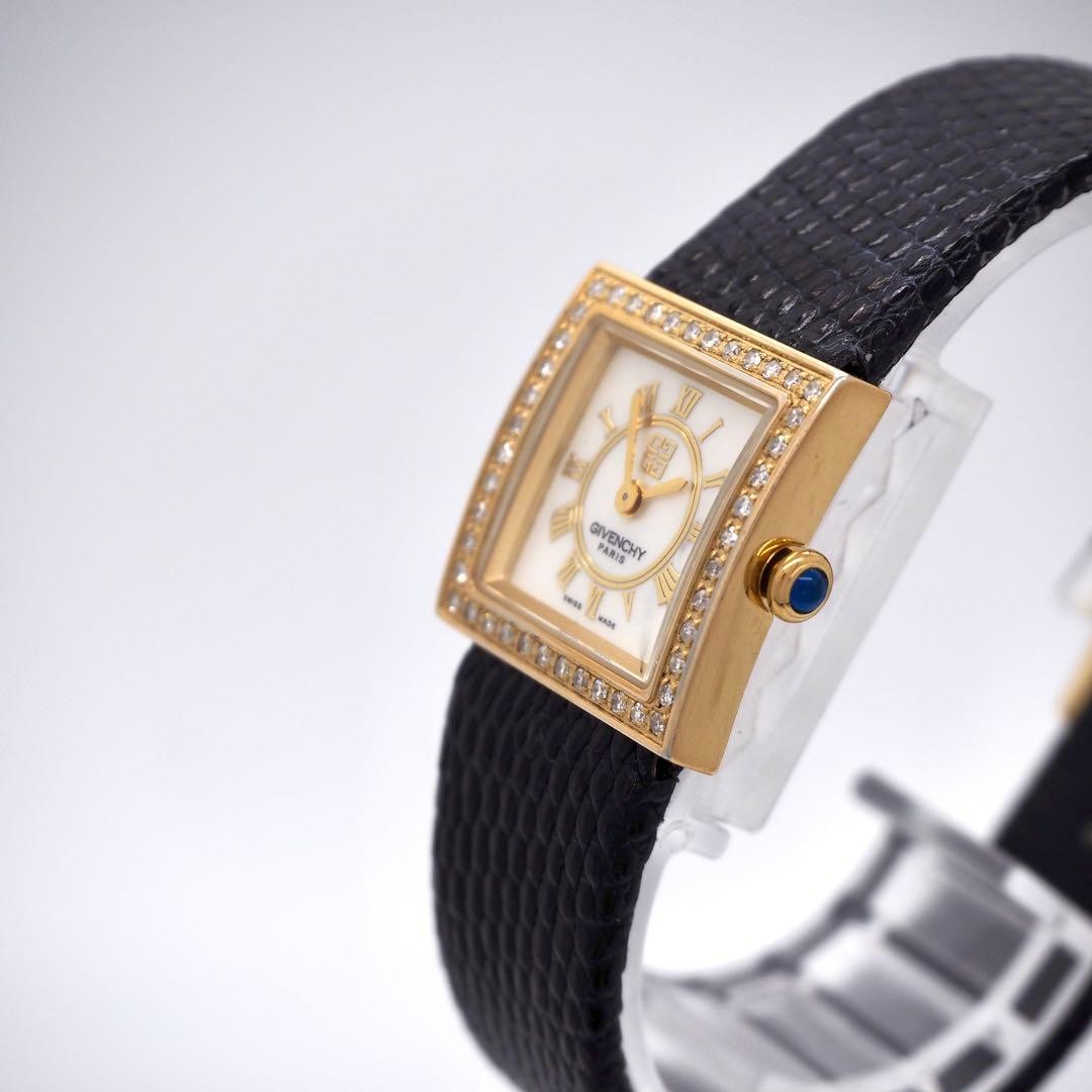 Good Condition GIVENCHY Watch Square Diamond Beze… - image 4