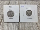 Lot Of 2 Mercury Dimes -  Silver 1923 1936