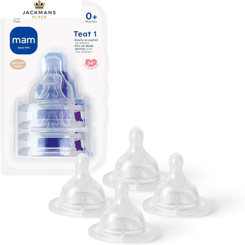 MAM Teats Size 1 | 4 Pack | Slow Flow | Fits All MAM Bottles - Image 7