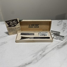 VTG 1950/60s Duo-Fast Pocket Pen Stapler Fastener Corporation Complete W/ Extra