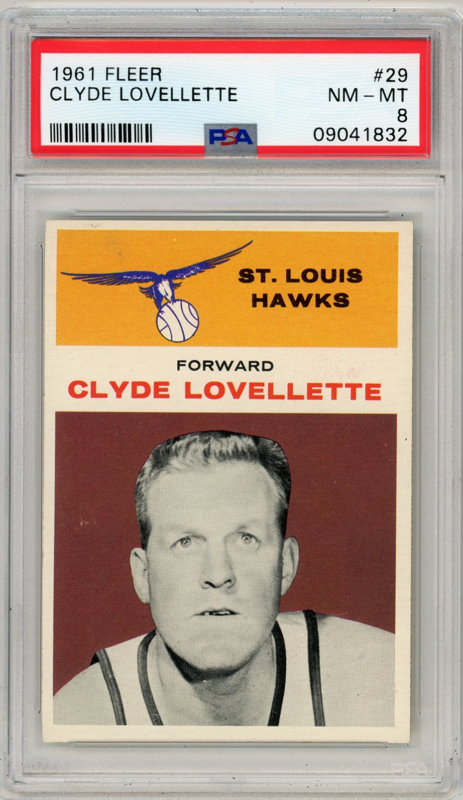 1961 Fleer #29 Clyde Lovellette PSA 8