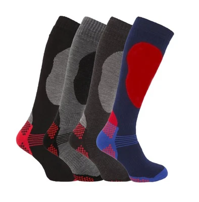 I-SMALLS 4 Pairs Mens Long Hose High Performance Ski Socks