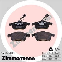Zimmermann Bremsbelagsatz Scheibenbremse 24339.200.1 FüR Alfa Spider 159 Brera