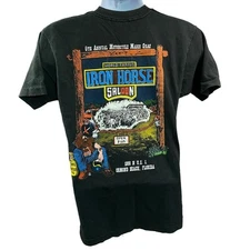 Vintage 90s 1993 Iron Horse Saloon Bike Week Ormond Beach Florida Size Medium