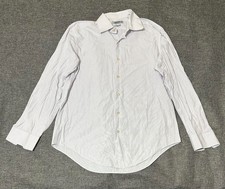 DKNY Slim Fit Men's L 16 32/33 Striped Long Sleeve Shirt