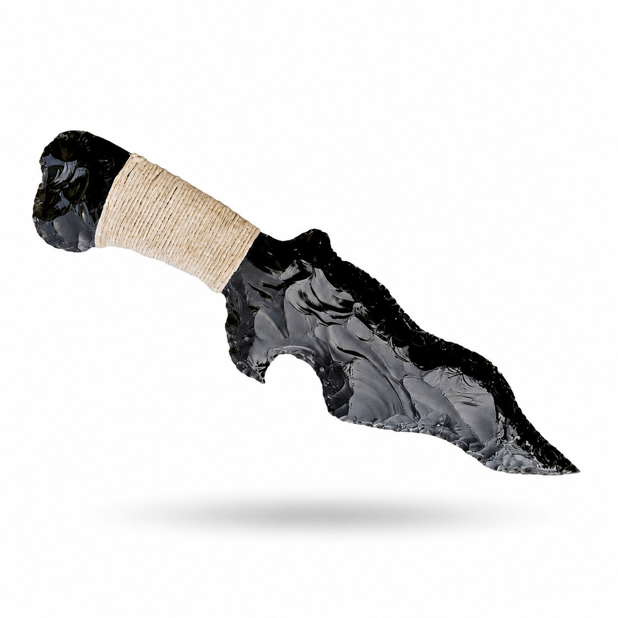 10" Black Obsidian Athame Natural Volcanic Glass Ritual Dagger | Collector Gift