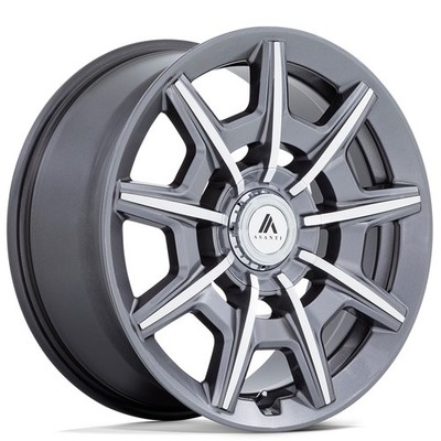 20x9 Asanti Wheels ABL-41 Esquire Gloss Anthracite with Bright Rims (4pcs) A1