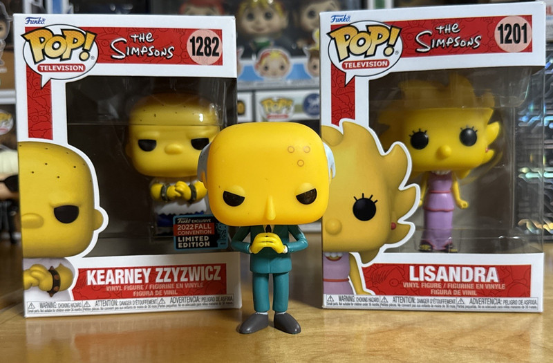 Funko Pop THE SIMPSONS lot: Mr. Burns 501 Lisandra 1201 Kearney Zzyzwicz 1282