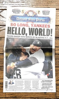 2012 Detroit Tigers HELLO WORLD! Detroit Free Press Section Only Miguel Cabrera