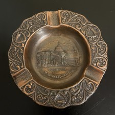 Vtg US Capitol Washington DC Copper/Metal Ash Tray Souvenir 5" Made in USA