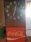 Vintage Enjoy Coca Cola Hanging Wall Clock Sign Advertisement