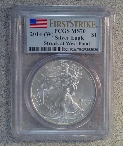 2014-(W) BU 1 oz. .999 American Silver Eagle PCGS MS70 FS West Point (030)