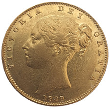 1838 Queen Victoria Shield Reverse Sovereign - SUPERB EXAMPLE