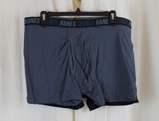 Hanes Mens Moves Performance Boxer Brief Total Support Pouch Gray/Black Size 2XL
