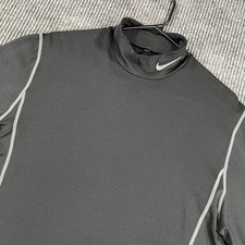 Nike Golf Tour Performance Shirt Mens Large Black Long Sleeve Fleece Mock