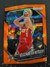 2025 Panini Prizm WNBA #41 Elizabeth Kitley Orange Cracked Ice Las Vegas Aces