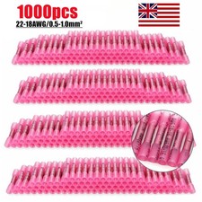100-1000Pcs Heat Shrink Waterproof Wire Connectors 22-16 AWG Butt Seal Terminals
