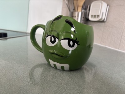 Großer Keramik M&M Lady Grün Kaffee Tee Becher Tasse M&M World 2014