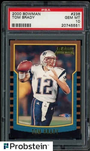 2000 Bowman #236 Tom Brady New England Patriots RC Rookie PSA 10 GEM MINT