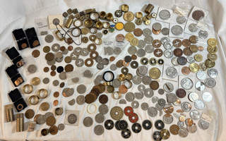Huge Lot Vintage Magic Magician Coin Trick Parts Split Shells Gaffed Clones