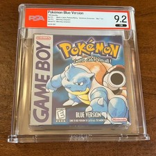 Pokemon Blue CIB PSA 9.2 Graded (Nintendo Game Boy, 1996) Sandshrew "Blue" Text