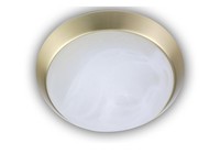 Led BüRoleuchte KüChenleuchte Alabaster Zierring Messing Matt Ø25Cm Wandlampe