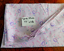 5 Yds,28" Pale  Lavender  Cotton Fabric/ Blue, Purple Tiny Flowers -44" Wide