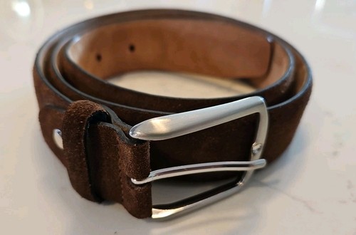 ITALY made SUIT SUPPLY dress belt 86/34" brown leather A21205