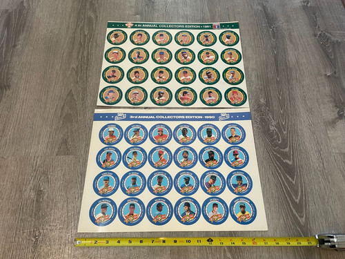 1990 & 1991 King B Baseball 48 Card Disc 2 Uncut Sheet Bo Jackson Ken Griffey