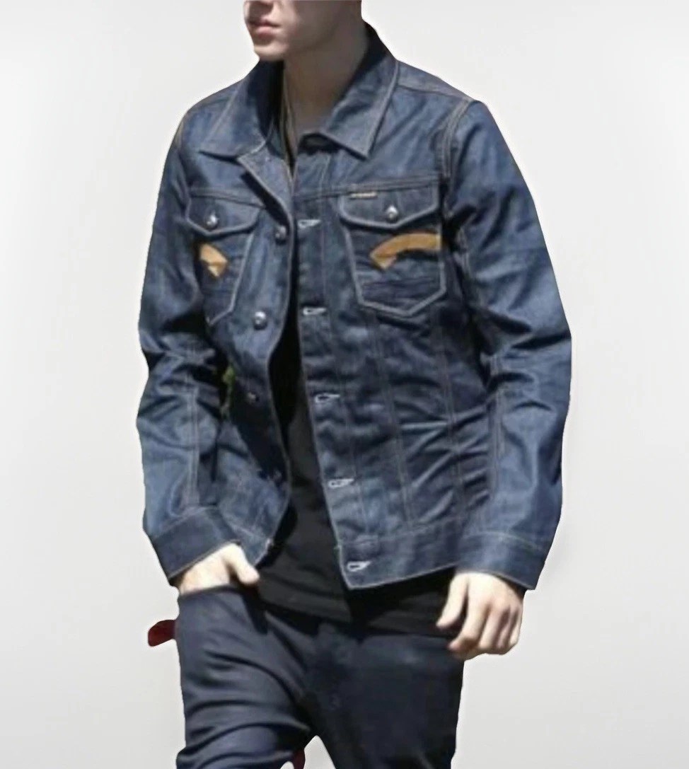 G-Star Heller Border Arc Jacket Border Denim Tumble Raw L