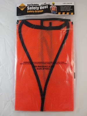 Western Safety, High Visibility Safety Orange Safety Vest, 1 Vest, 38129