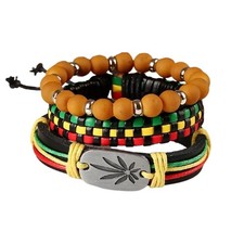 Black History Month Bracelet Set Juneteenth Bracelets African Wooden Beads Stret