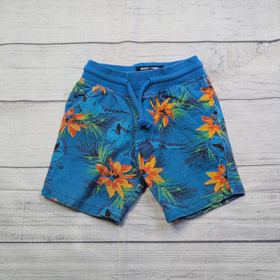 2/3 Next Blue Tropical Dinosaur Shorts