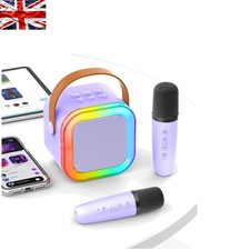 Image of Portable Kids Karaoke Machine with 2 Microphones & Bluetooth - Ages 3-12 Fun