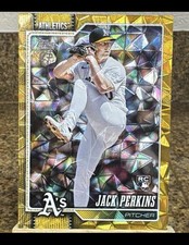 2026 Topps Series 1 Jack Perkins Gold Diamante /50 #206 A's