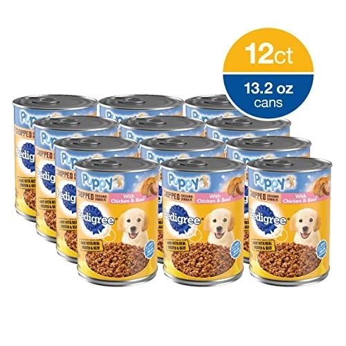 PEDIGREE Puppy Canned Wet Dog Food Chopped Ground Dinner with Chicken & Beef, - Image 2 of 4