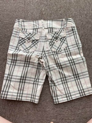 Burberry Blue label Nova check shorts pants color white Men's Size
