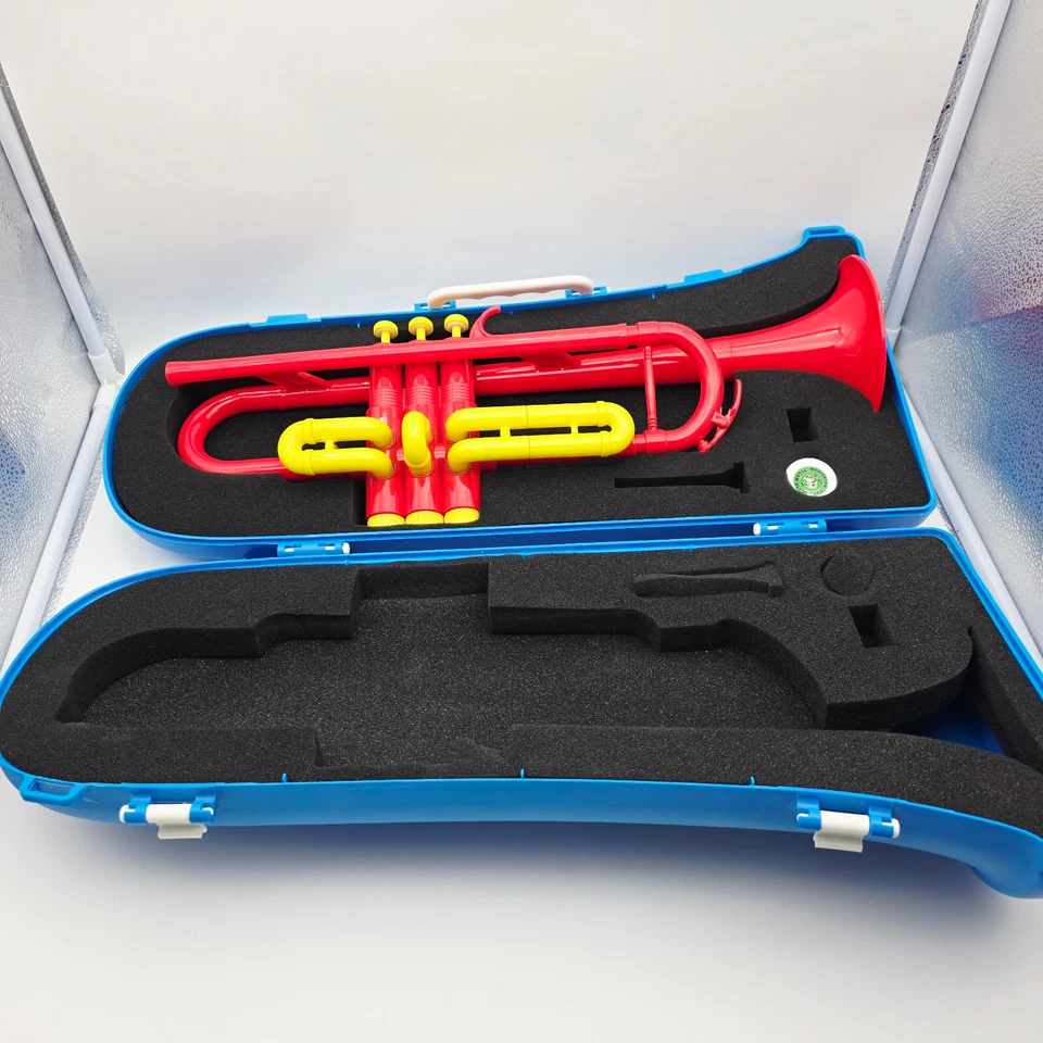 Tiger Plastic Trumpet Red And Yellow With Case - Image 3 of 4