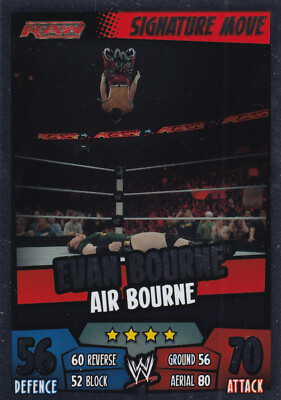 2011 Topps WWE Signature Move Evan Bourne Foil Slam Attax Rumble Near Mint