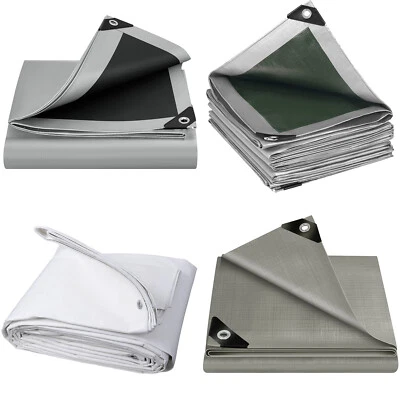 WOLTU Abdeckplane wasserdicht 280g/m² PE Schutzplane ösen UV-beständig reißfest