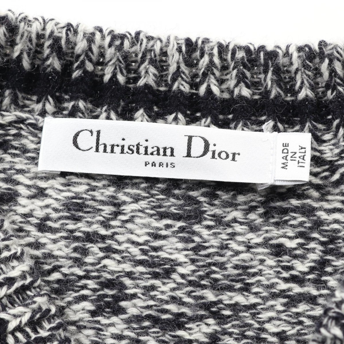 Christian Dior knitwear vest 054T01AM303 wool cashmere Navy