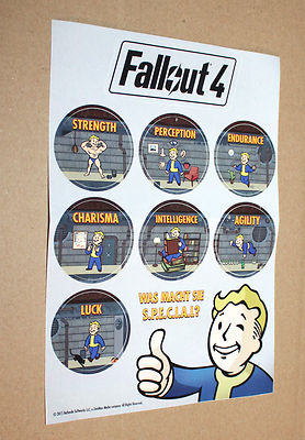 Exclusive Vault Boy Promo Fallout 4 Sticker Set Bethesda Gamescom 2015