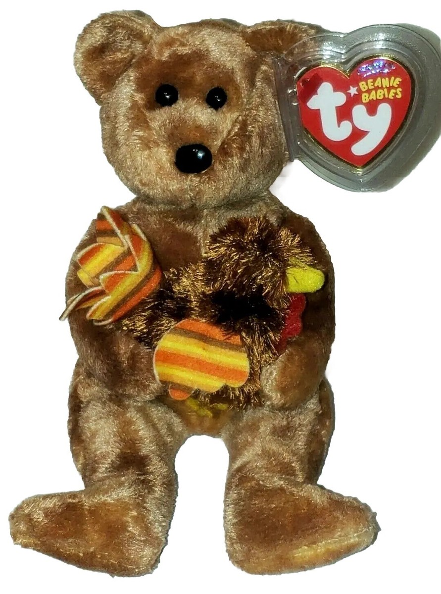 Ty Beanie Baby PILGRIM the Bear Internet Exclusive MWMT Plush