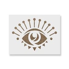 Promisla Evil Eye Stencil - Durable & Reusable Mylar Stencils