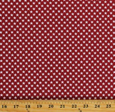 Cotton Stars Red Patriotic Stars Stripes Forever Fabric Print BTY D305.39