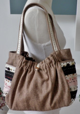 Impressionen Zippa Tasche Handtasche Schultertasche braun weiß rosa NEU NP 60€