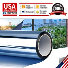 20% VLT Uncut Window Roll Tint Film 20" x 40" for New Home Office Glass Blue