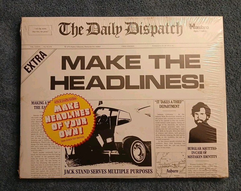 Hasbro 1976 Make The Headlines Vintage Newspaper Kit (Lot of 4) Sealed