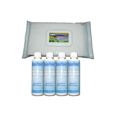 4 x Wasserbetten Konditionierer 250ml,Made in Germany,Vinylreinigungstücher